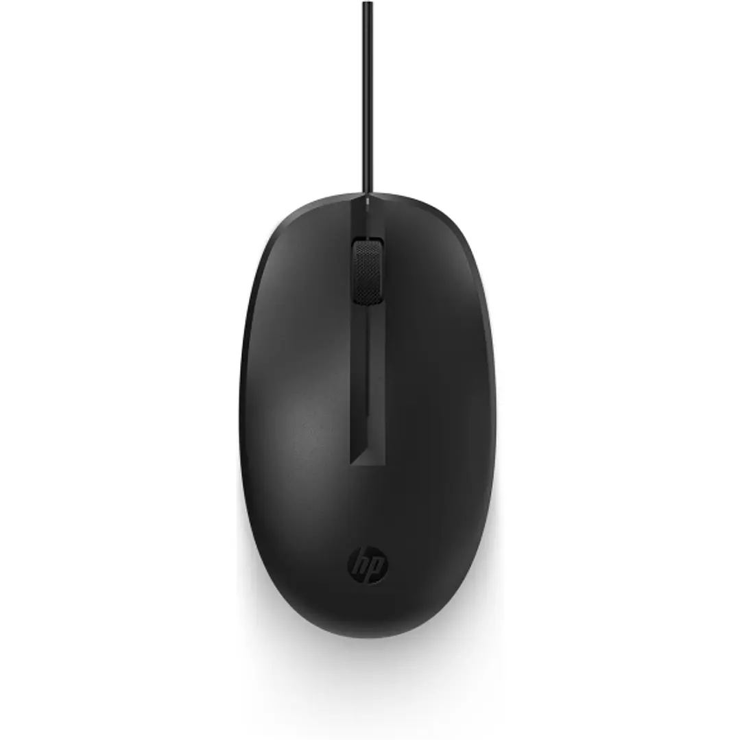 HP 125 Raton USB - Sensor Optico 1200 DPI - Diseño Ambidiestro Ergonomico - 3 Botones con Rueda de Desplazamiento - Color Negro 1