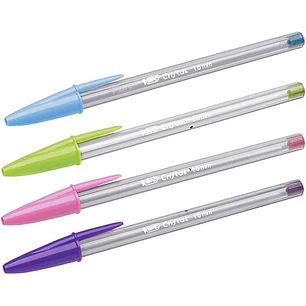 Bic Cristal Fun Boligrafo de Bola - Punta Redonda de 1.6mm - Trazo 0.42mm - Tinta con Base de Aceite - Colores Surtidos