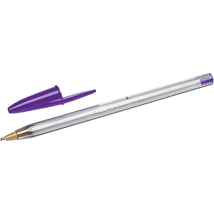 Bic Cristal Fun Boligrafo de Bola - Punta Gruesa de 1.6mm - Tinta con Base de Aceite - Color Morado