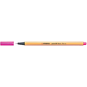 Stabilo Point 88 Rotulador de Punta Fina de Fibra - Trazo de 0.4 mm - Tinta con Base de Agua - Color Rosa Neon