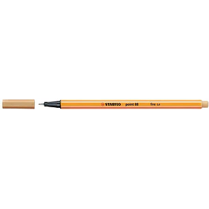 Stabilo Point 88 Rotulador de Punta Fina de Fibra - Trazo de 0.4 mm - Tinta con Base de Agua - Color Ocre Claro