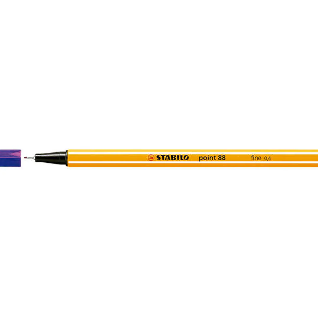 Stabilo Point 88 Rotulador de Punta Fina de Fibra - Trazo de 0.4 mm - Tinta con Base de Agua - Color Violeta 1
