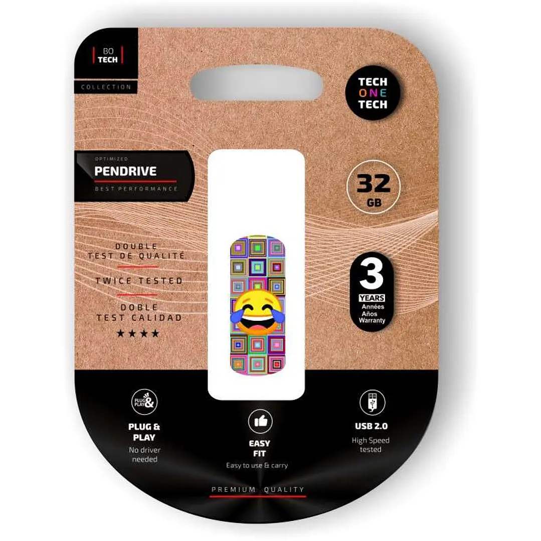 TechOneTech Clip Tech Emoji Me Parto Memoria USB 2.0 32GB (Pendrive) 1