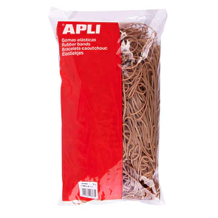 Apli Gomas Elasticas Ø 140 x 2mm - 1kg de Contenido - Gran Elasticidad y Resistencia - 70% de Caucho Natural