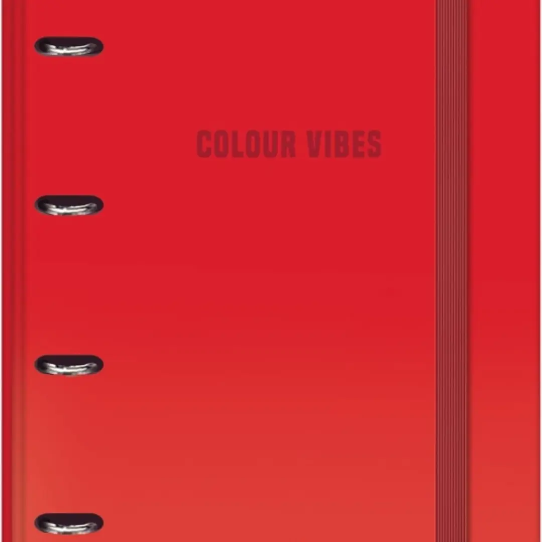 Dohe Colour Vibes Carpeta de 4 Anillas Mixtas de 35mm Recambio 100 Hojas Cuadricula 5mm - Formato A4 - Cierre con Goma - Incluye 4 Separadores y Sobre 1