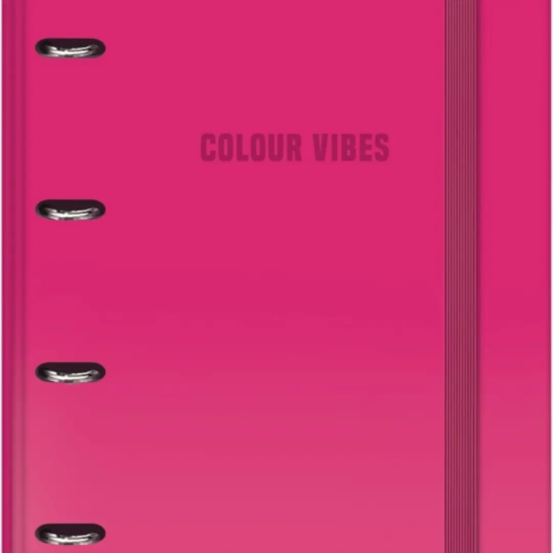 Dohe Colour Vibes Carpeta de 4 Anillas Mixtas de 35mm Recambio 100 Hojas Cuadricula 5mm - Formato A4 - Cierre con Goma - Incluye 4 Separadores y Sobre 1