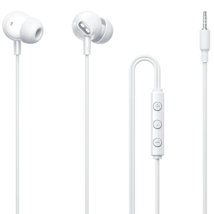 Vention Echo Lite Auriculares Intraurales con Cable de 1.2m - Jack 3.5mm - Microfono Integrado - Altavoz de 12mm - Color Blanco 1
