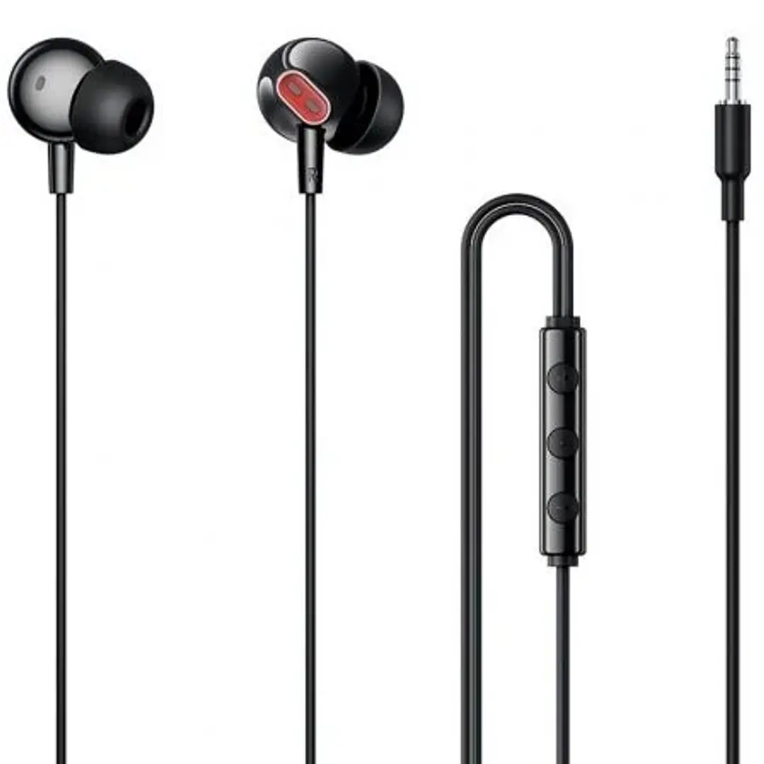 Vention Echo Lite Auriculares Intraurales con Cable de 1.2m - Jack 3.5mm - Microfono Integrado - Altavoz de 12mm - Color Negro 1