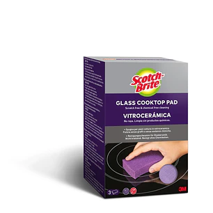 Scotch-Brite Pack de 3 Estropajos para Vitroceramica - Color Blanco