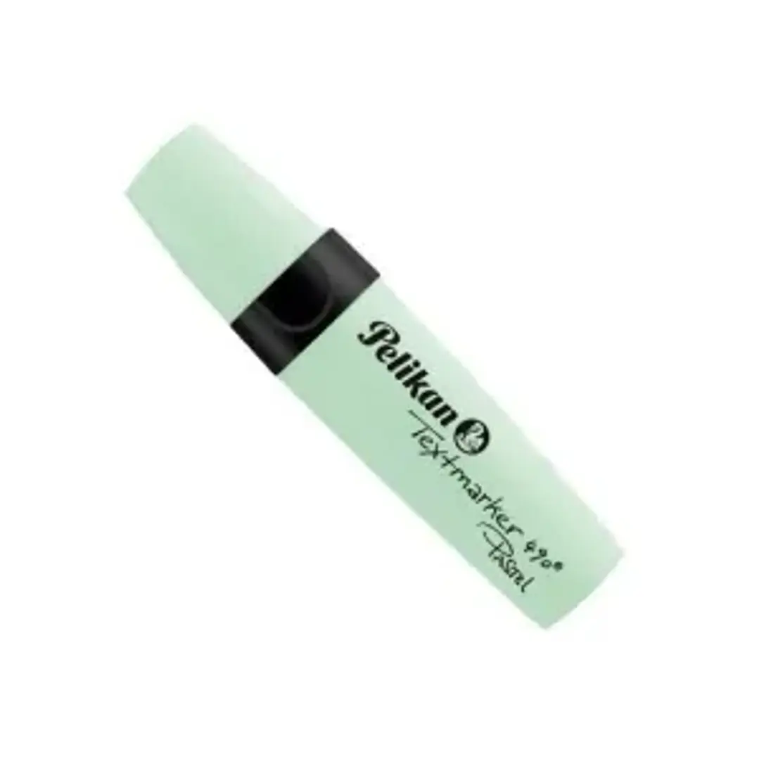 Pelikan Textmarker 490 Marcador Fluorescente - Ergonomico - Base de Agua - Punta Biselada con 3 Anchos de Trazo - Color Verde Pastel 1