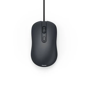 Hama Cm-200 Raton Optico 2000dpi - Cable 180cm - 4 Botones - Silencioso - Uso Ambidiestro - 5.8x3.5x10.3cm - Color Negro
