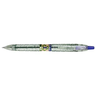 Pilot Boligrafo de Bola Retractil B2P Ecoball BeGreen - Punta Redonda 1mm - Trazo 0.27mm - 86,64% de Plastico Reciclado - Recargable - Color Azul