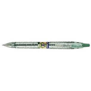 Pilot Boligrafo de Bola Retractil B2P Ecoball BeGreen - Punta Redonda 1mm - Trazo 0.27mm - 86,64% de Plastico Reciclado - Recargable - Color Verde