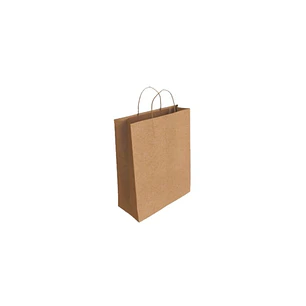 Bismark Bolsa de Papel Kraft - Medidas 24x8x18cm - Color Marron