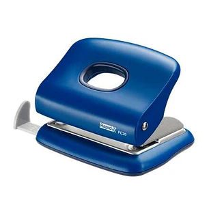 Rapid FC20 Taladro Perforador - Hasta 20 Hojas - Facil Vaciado - Punzones 5.5mm - Color Azul