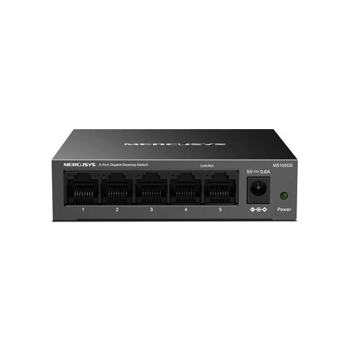 Mercusys Switch 5 Puertos Gigabit RJ45 10/100/1000Mbps con Auto-Negociacion - Diseño Compacto - Plug & Play - Tecnologia Verde 1