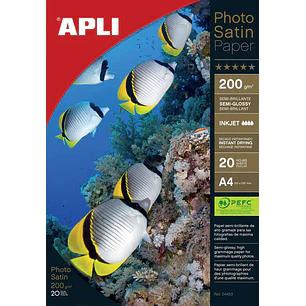Apli Papel Fotografico Photosatin A4 200g 20 Hojas