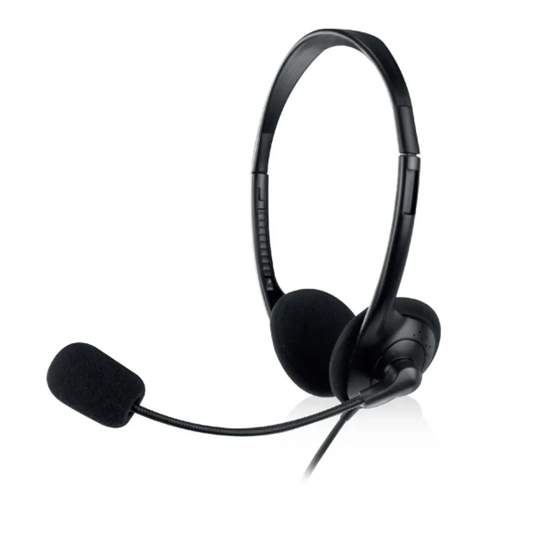 Ewent Auriculares Estereo USB - Microfono Integrado - Cable de 2.1m - Color Negro 1