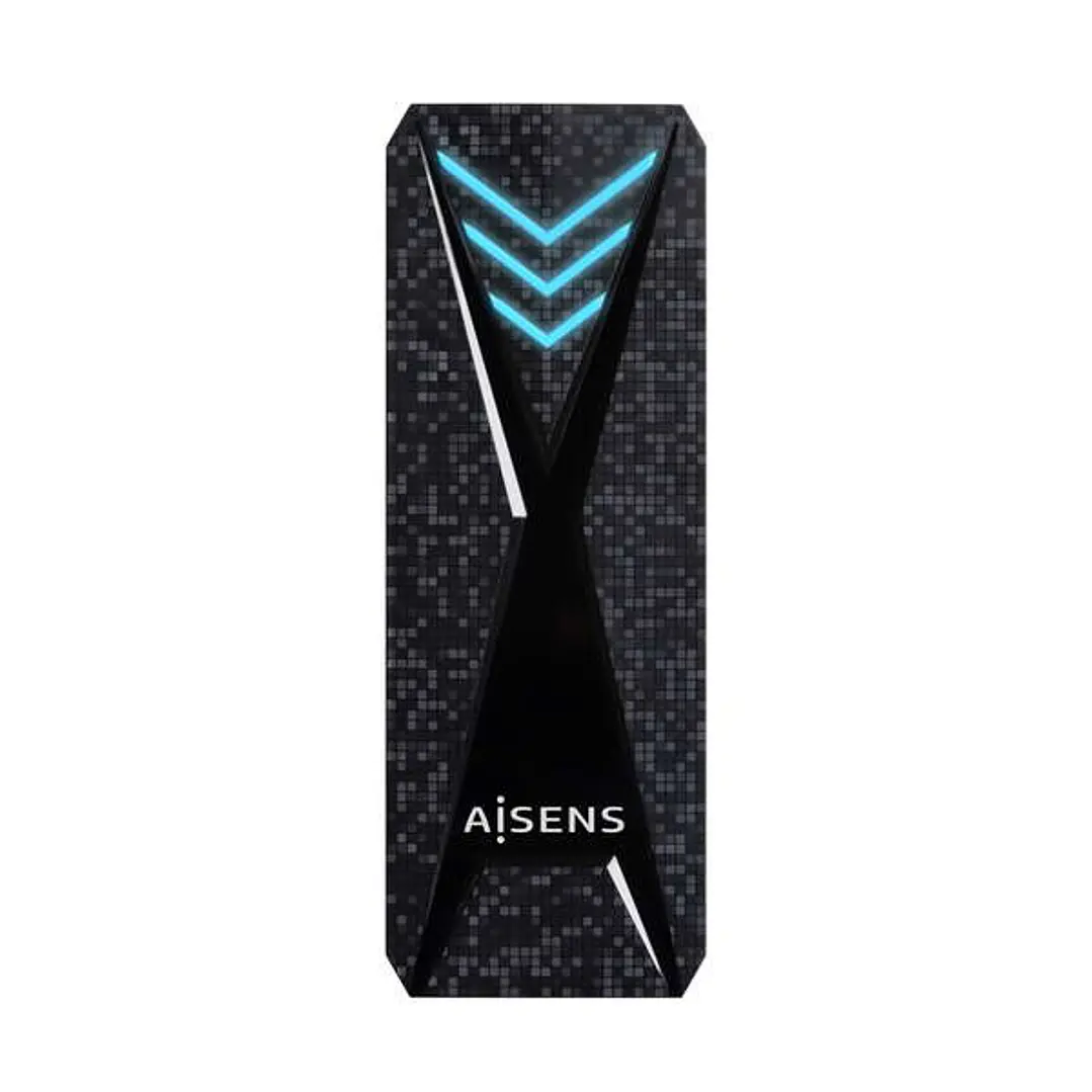 Aisens Carcasa Externa SSD M.2 NGFF/NVMe USB-C 3.2 Gen2 - Iluminacion LED RGB 1