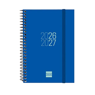 Finocam Espir Agenda Escolar 26/27 - Semana Vista Horizontal - Formato E8 - 120x171mm - Tapas de Polipropileno - Papel de 80g/m2 - Espiral Metalica - 