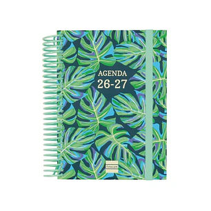 Finocam Diva Agenda Escolar 26/27 - 1 Dia por Pagina - Formato 8º - 120x164mm - Tapas de Carton Forrado - Papel de 80g/m2 - Espiral de Plastico - Esqu
