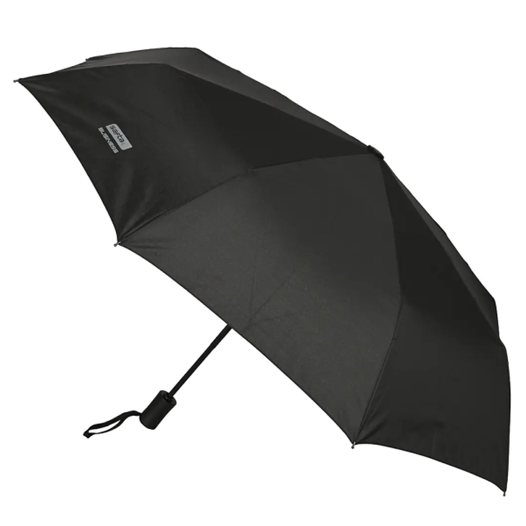 Safta Business Paraguas Automatico de 102cm - 8 Paneles - Asa Engomada - Punta de PVC - Poliester - Nervios de Acero de 8mm - Color Negro 1