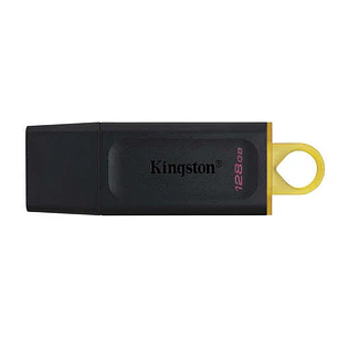 Kingston DataTraveler Exodia Memoria USB 128GB - USB 3.2 Gen 1 - Con Tapa - Enganche para Llavero - Color Negro (Pendrive)