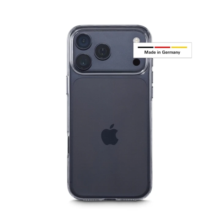 Hama Always Clear Funda para iPhone 17 Pro Max - Antideslizante - Poliuretano Termoplastico - Bordes Elevados - Color Transparente 1