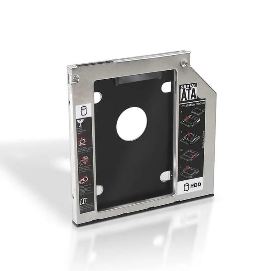 Aisens Adaptador Disco Duro de 7.0 mm para Unidad Optica Portatil de 9.5 mm - Instalar un Segundo Disco Duro 2.5