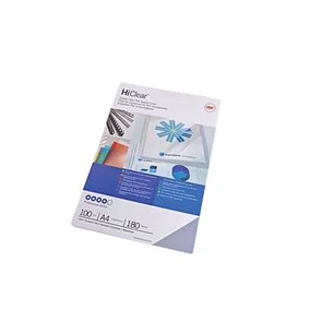 GBC HiClear Paquete de 100 Portadas de Encuadernar A4 - 180 Micras - Transparentes