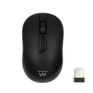 Ewent Raton Inalambrico 2.4hz - Receptor USB-A - 1000dpi - 1 Bateria AA (Incluida) - Color Negro