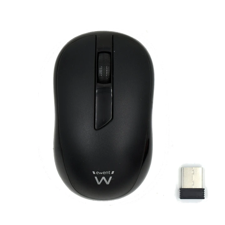 Ewent Raton Inalambrico 2.4hz - Receptor USB-A - 1000dpi - 1 Bateria AA (Incluida) - Color Negro 1