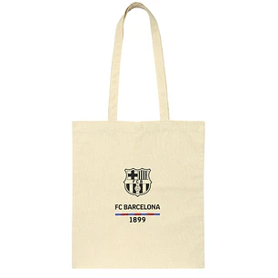 Safta F.C.Barcelona Tote Bag Bolsa de Tela - 38x42cm - Color Blanco