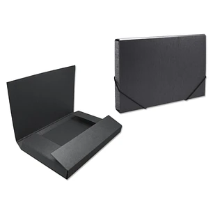 Bismark Carpeta para Proyectos - Medidas 350x230x50mm - Fabricada en Carton - Cierre con Gomas - Color Negro