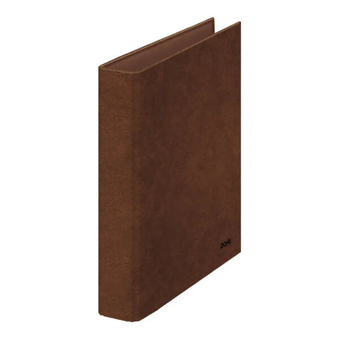 Dohe Carpeta de 2 Anillas Mixtas 40mm Folio Natural - Carton Forrado - Papel Impreso y Plastificado - Color Cuero 1