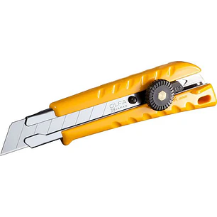 Olfa L-1 Cutter con Bloqueo de Trinquete - Empuñadura de Plastico - Canal de Acero Inoxidable