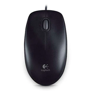 Logitech B100 Raton USB 800dpi - 3 Botones - Uso Ambidiestro - Cable de 1.80m - Color Negro