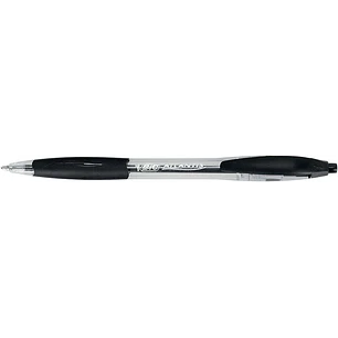 Bic Atlantis Classic Boligrafo Retractil - Punta de 1mm - Cuerpo Transparente con Grip - Color Negro