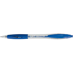 Bic Atlantis Classic Boligrafo Retractil - Punta de 1mm - Cuerpo Transparente con Grip - Color Azul