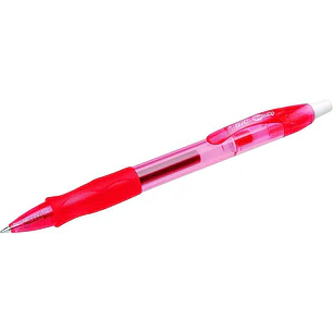 Bic Gel-ocity Original Boligrafo de Tinta Gel Retractil - Punta Media de 0.7mm - Recargable - Grip de Goma - Clip de Plastico - Color Rojo