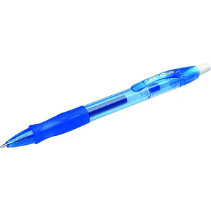 Bic Gel-ocity Original Boligrafo de Tinta Gel Retractil - Punta Media de 0.7mm - Recargable - Grip de Goma - Clip de Plastico - Color Azul