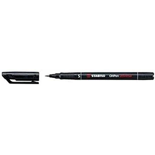 Stabilo OHPen Rotulador Permanente - Punta Superfina - Trazo de 0.4mm - Agarre Antideslizante - Tapon Ventilado - Color Negro