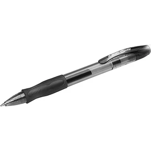 Bic Gel-ocity Original Boligrafo de Tinta Gel Retractil - Punta Media de 0.7mm - Recargable - Grip de Goma - Clip de Plastico - Color Negro
