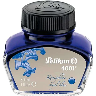 Pelikan Tinta 4001 No.78 - Frasco 30ml - Tinta de Alta Calidad - Frasco de 30ml - para Estilograficas - Color Azul Real