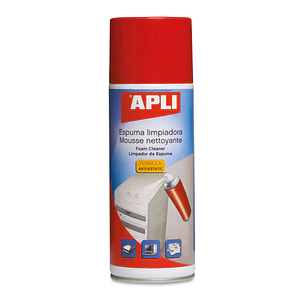 Apli Espuma Limpiadora Antiestatica - 400ml - Limpieza Externa de Aparatos Electronicos - Mejora El Rendimiento y Prolonga la Vida de tus Componentes