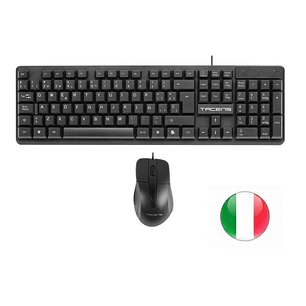 Tacens Anima ACP02 Pack USB Teclado Multimedia + Raton 1200dpi 3 Botones - Disposicion Italiana QWERTY IT - Cable de 1.3m - Teclas de Membrana - Senso
