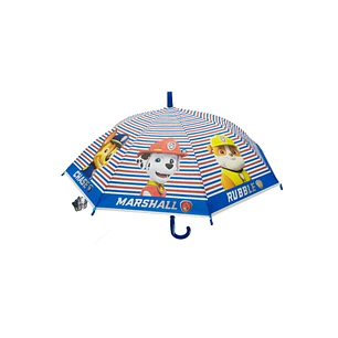 Safta Paw Patrol Pups Rule Paraguas Manual de 76cm - 8 Paneles - Asa y Punta de PVC - POE Transparente - Nervios de Acero de 8mm - Color Azul