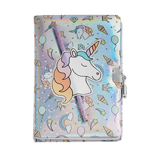 Miquel Rius Back2Fun Diario Secreto Holografico Unicornio - Cierre con Candado - Lapiz Incluido
