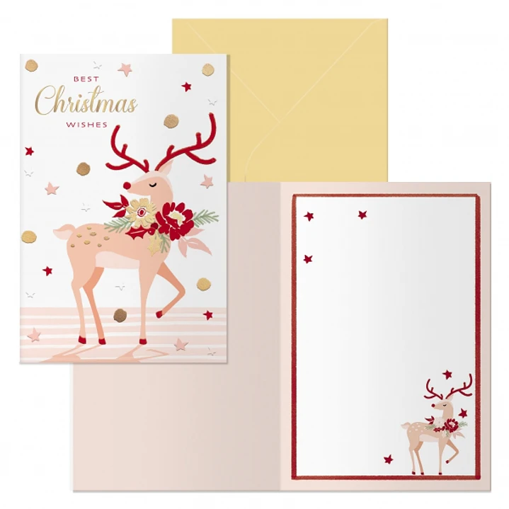 Dohe Nara Pack de 6 Tarjetas de Felicitacion Navideña con Sobre - Tamaño Cerrada 11.5x17cm, Abierta 23x17cm - Papel Offset - Impresas a todo Color 1