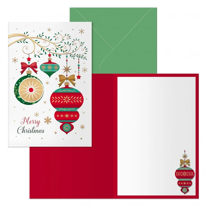 Dohe Cascabel Pack de 6 Tarjetas de Felicitacion Navideña con Sobre - Tamaño Cerrada 11.5x17cm, Abierta 23x17cm - Papel Offset - Impresas a todo Color 1